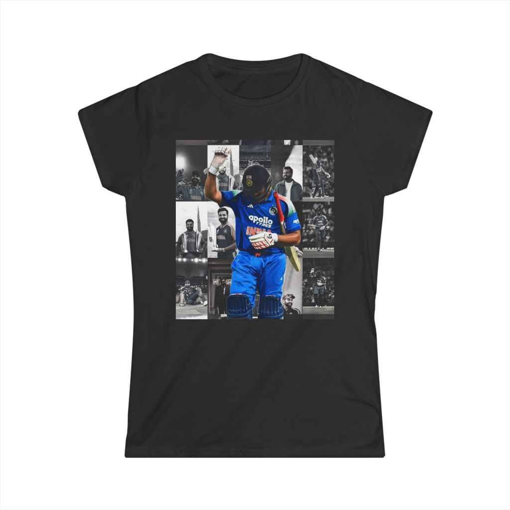 Cricket Celebrations Tee — Color Spotlight Cricket Player Graphic Women's T-Shirt