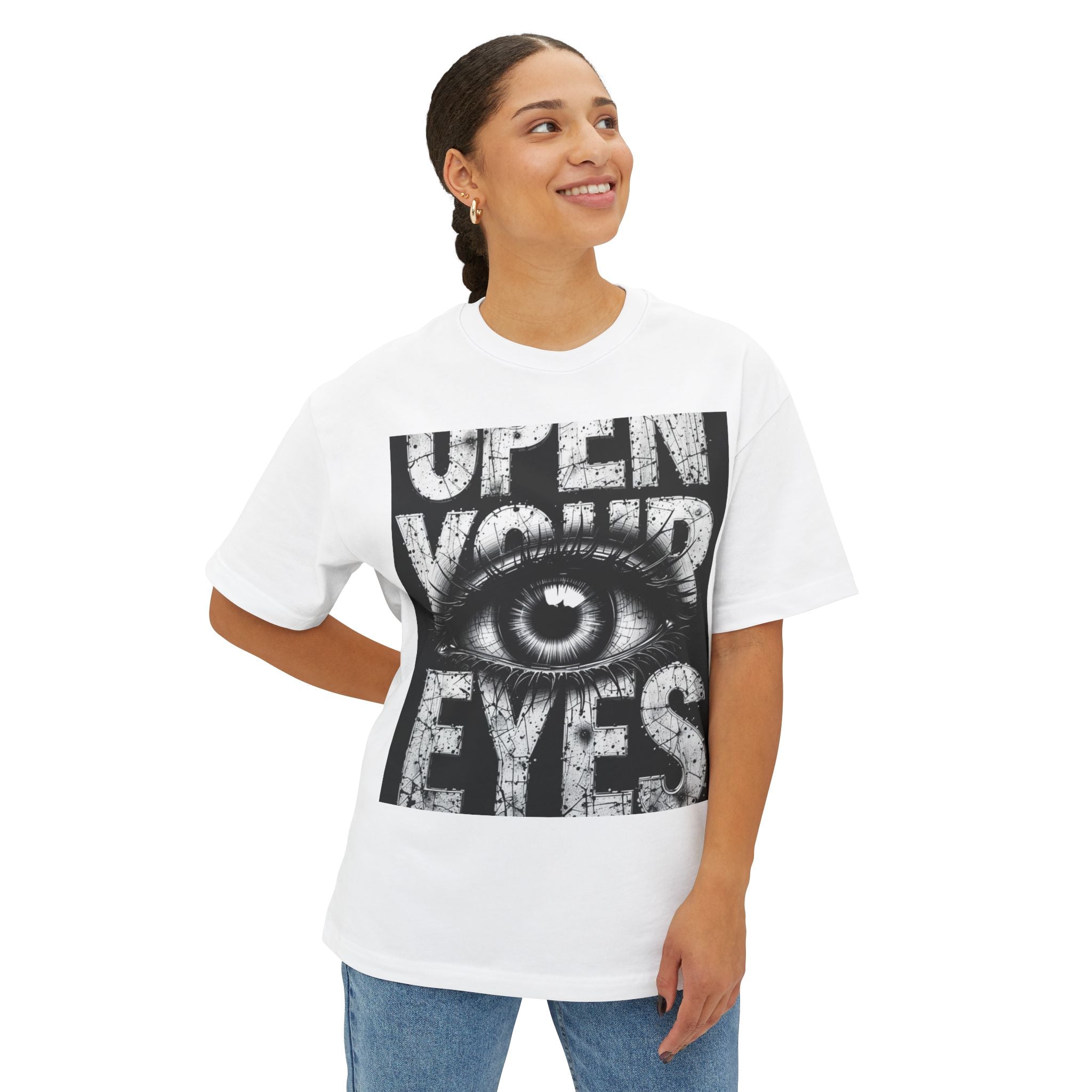 Graphic Tee — "Open Your Eyes" Eye & Straw Hat Pirate Design