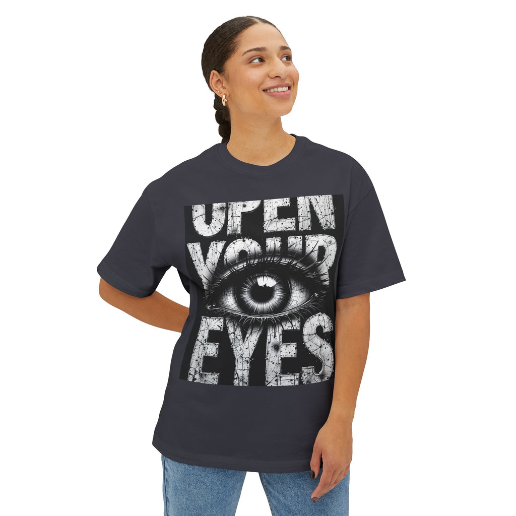 Graphic Tee — "Open Your Eyes" Eye & Straw Hat Pirate Design