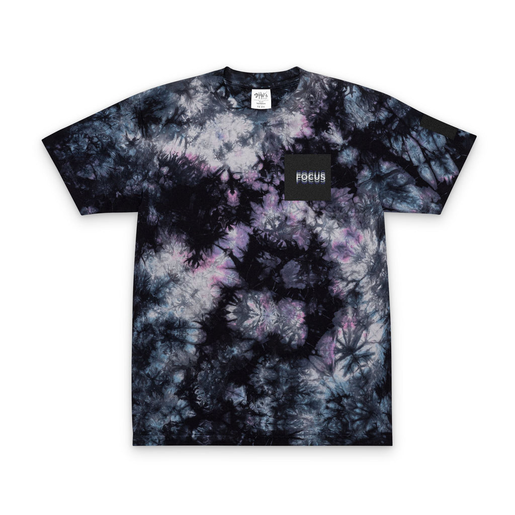 Tie-Dye T-Shirt — Rainbow Spiral Embroidered Pocket Tee