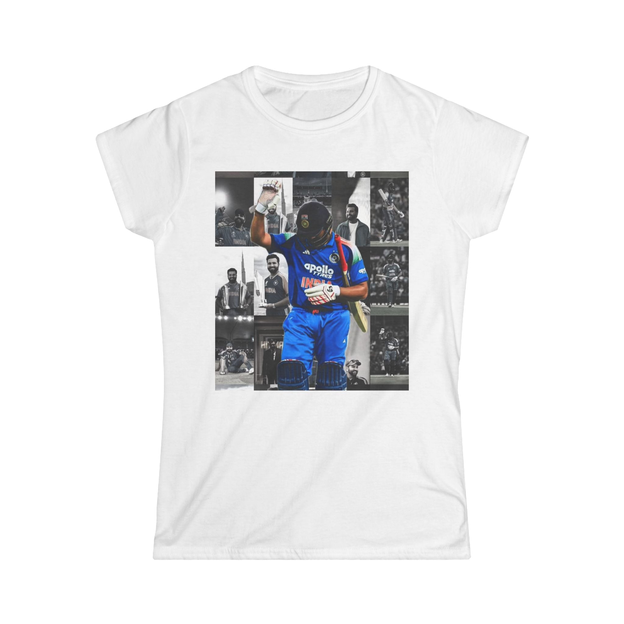 Cricket Celebrations Tee — Color Spotlight Cricket Player Graphic Women's T-Shirt