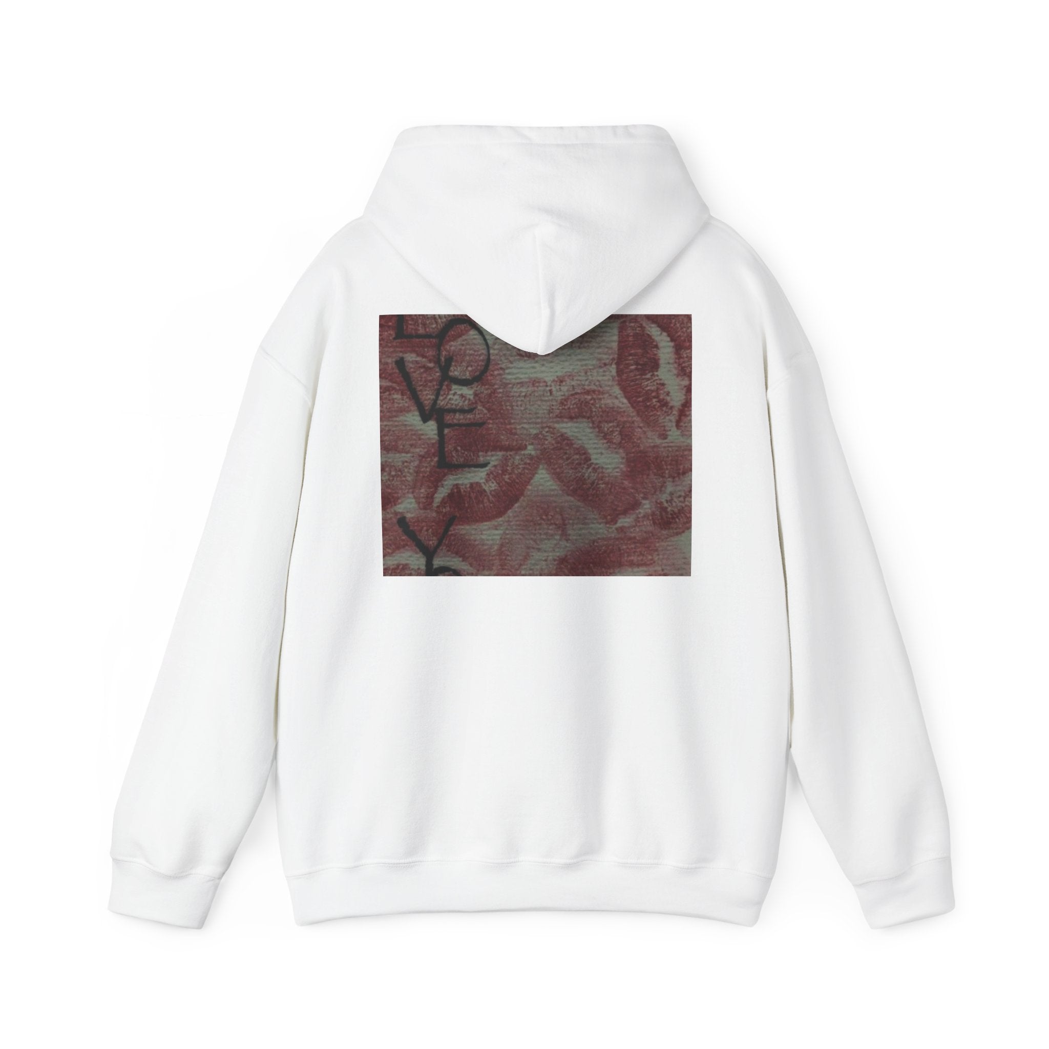 Heart Pattern Hoodie — Pink Vintage Love Graphic Pullover