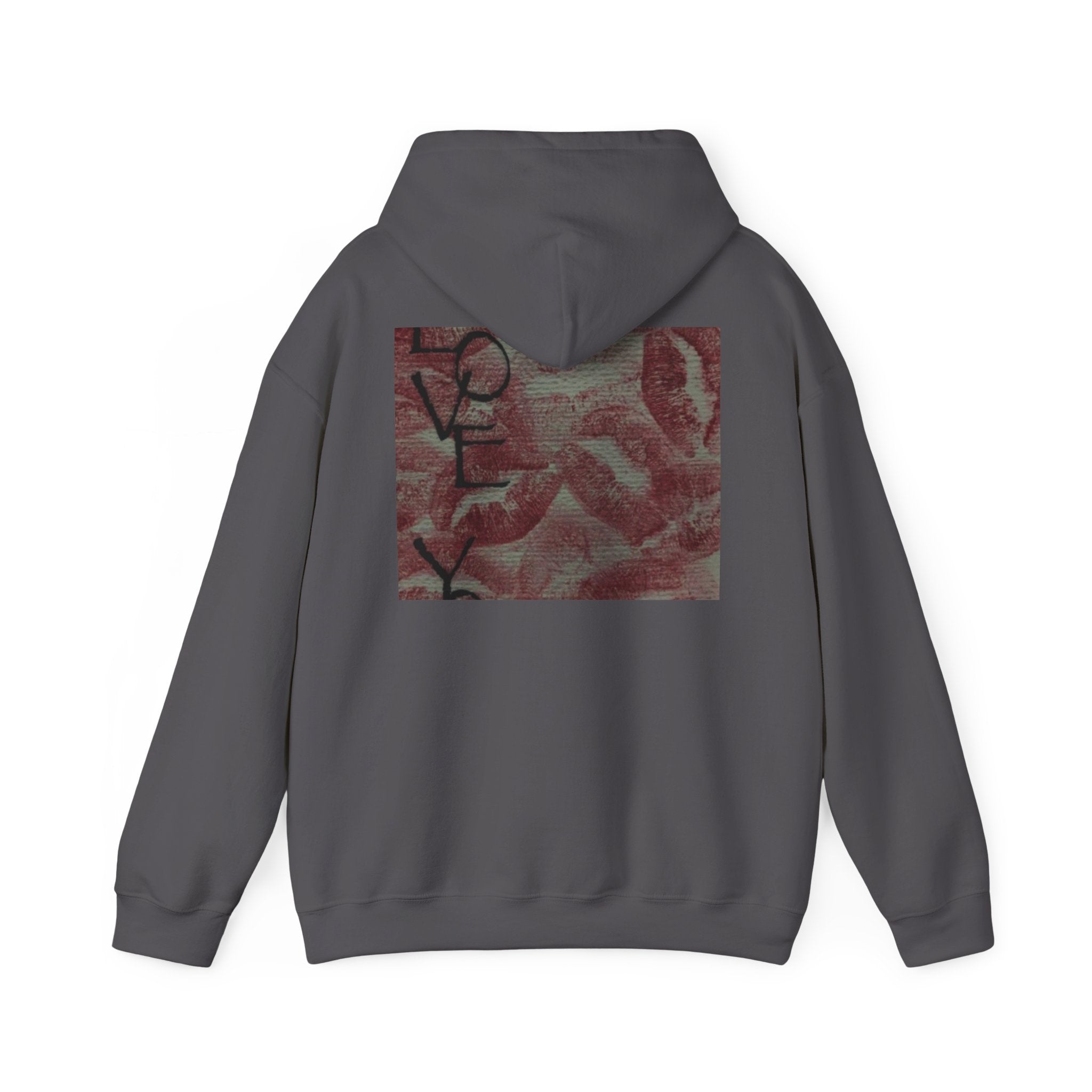 Heart Pattern Hoodie — Pink Vintage Love Graphic Pullover